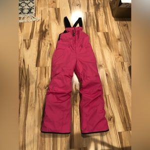 686 pink kids ski / snowboard bibs size XL